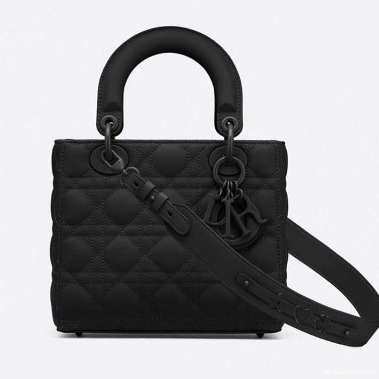 Cheap Calfskin Dior Ultramatte Black ABCDior Cannage Bag My Lady 0712 Luxury